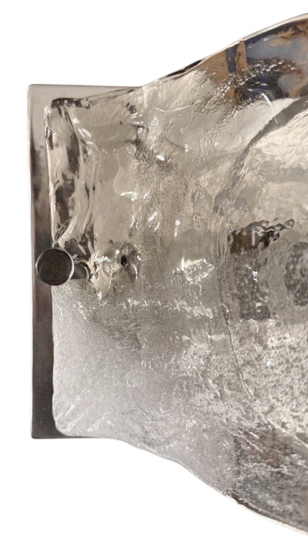 Carlo Nason for Mazzega Murano Glass Wall Sconce / Flush Mount. Italy, 1960's.