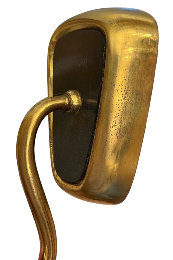 Pair of French Art Deco Brass and Textured Glass Wall Sconces, France, 1940’s.