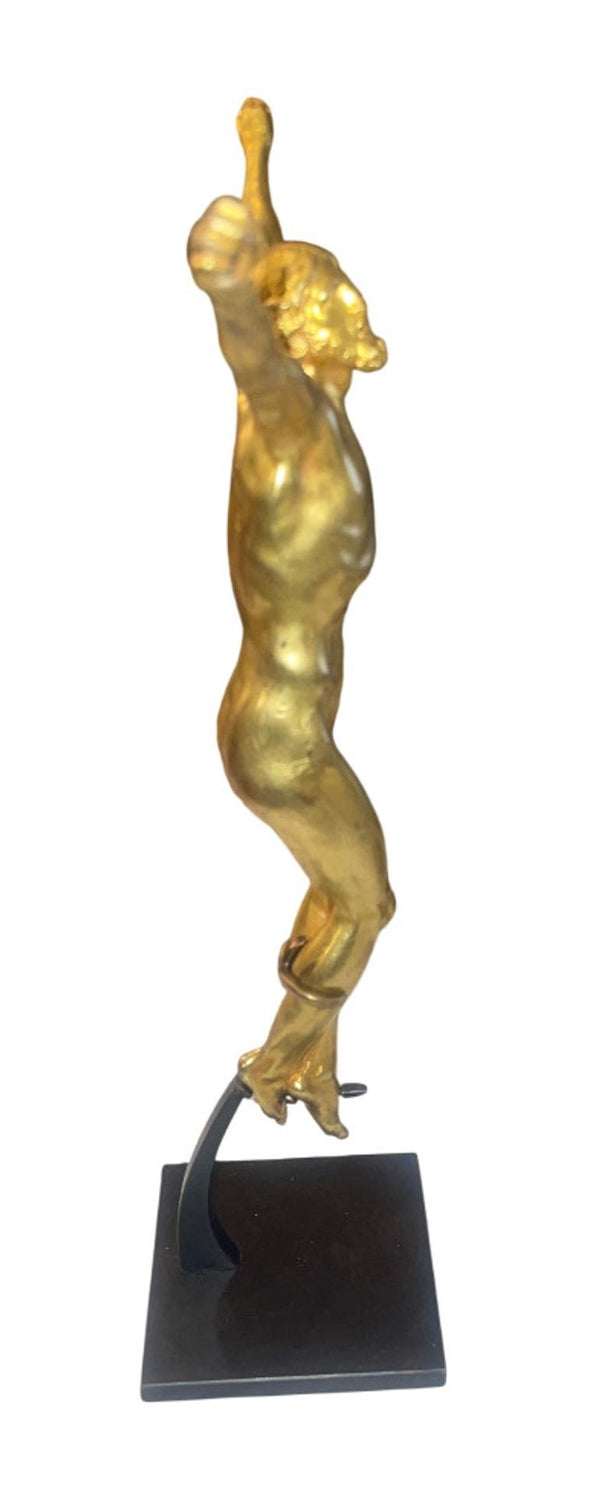 17th Century Corpus Christi, Gilt Bronze Figure on Stand, after Antonio Susini (1558–1624)