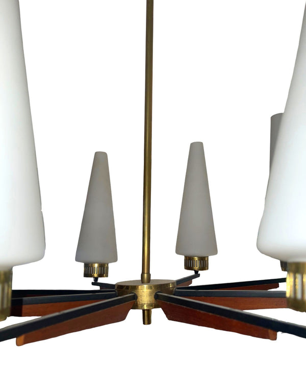 Uplight Chandelier Designed by Stilnovo. Italy, 1950's.