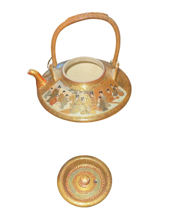 Meiji Period Japanese Satsuma Porcelain Tea Set, 19th Century.