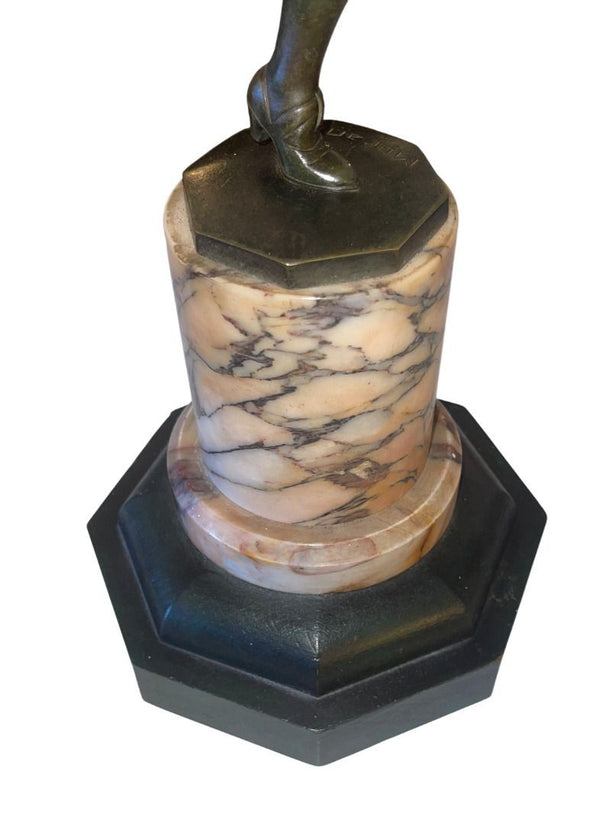 Jean Pierre Morante Bronze Art Deco Dancer Sculpture.