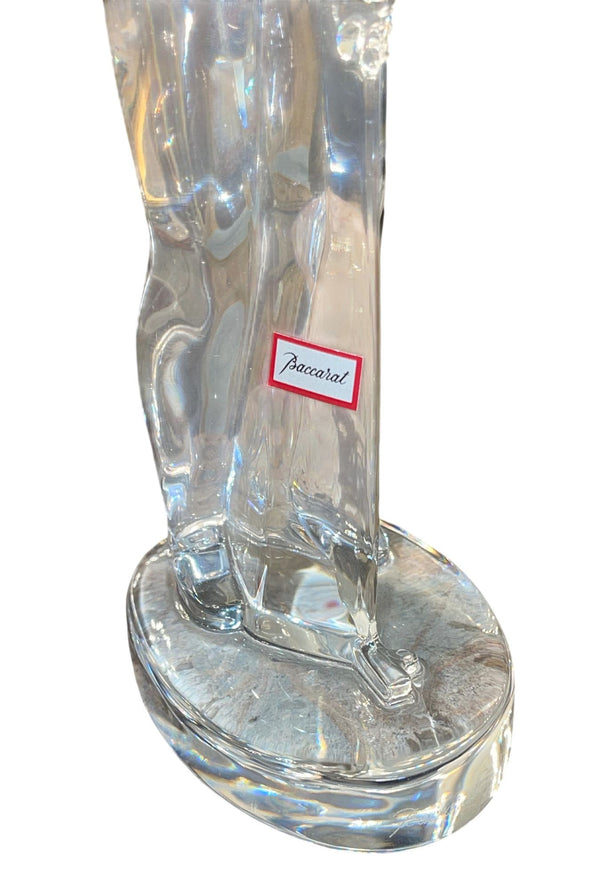 Pair of Baccarat Crystal Golfer Figurines