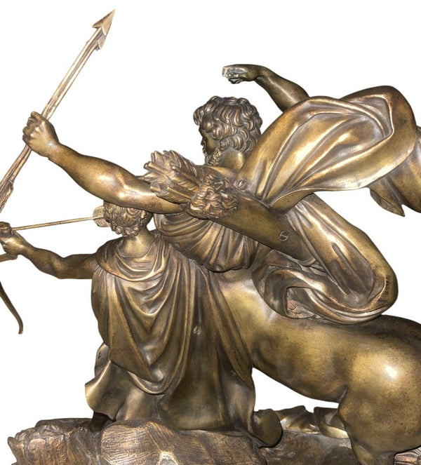 Bronze Sculpture “The Education of Achilles by the Centaur Chiron” After F. Rude