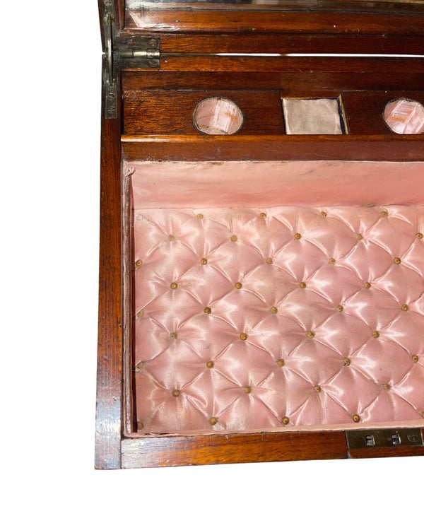 Petite 19th Century French Vanity Table with Mirror