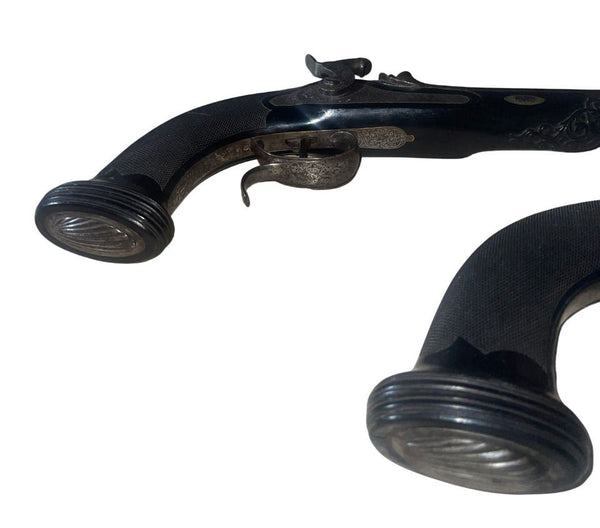 Pair of Mid-19th Century Belgian Percussion Pistols