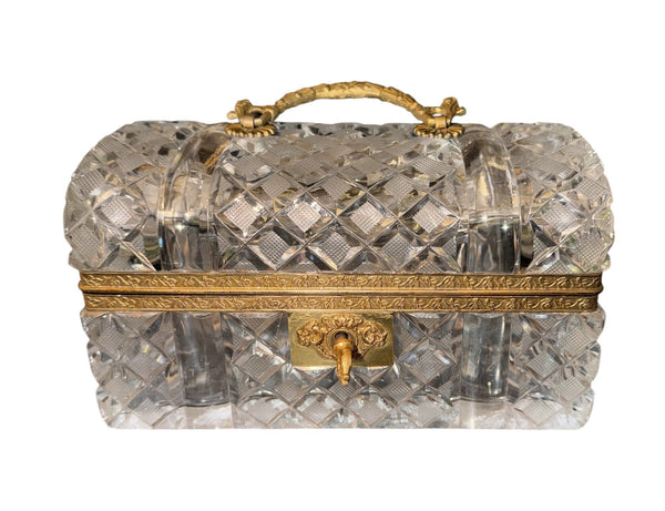 Set of Three Baccarat Crystal Jewelry Caskets, France, Late 19th Century.