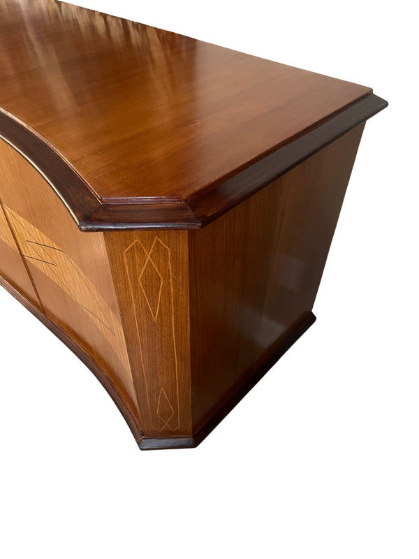 Italian Mid-Century Inlaid Six-Door Sideboard. 1960's.