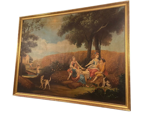 Monumental 20th Century French School Pastoral Painting