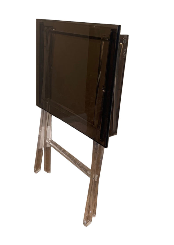 Pair of American 1970's Acrylic Tray Tables by Scheibe