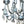 Load image into Gallery viewer, French 1950's Rock Crystal Chandelier with Silver Leaf Finish
