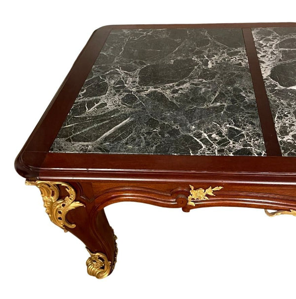 19th-C. French Louis XV–Style Library Table by Poulain