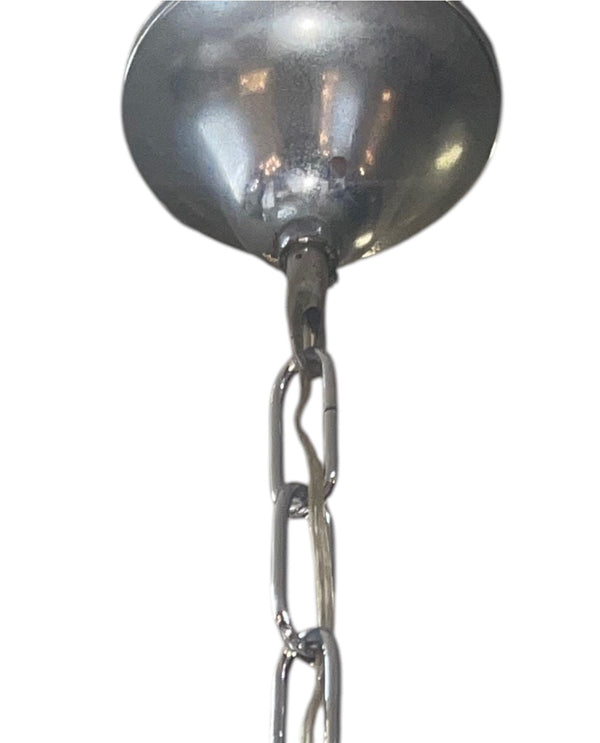 Fontana Arte Attributed Smoky & Frosted Glass Pendant, Italy, 1960's.