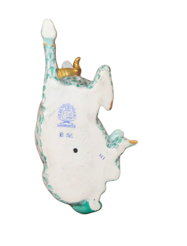 Set of Nine Herend Fishnet Porcelain Animal Figurines
