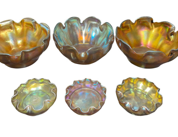 Louis Comfort Tiffany Favrile Glass Salt Dishes – Set of Eight - Early 20th C.