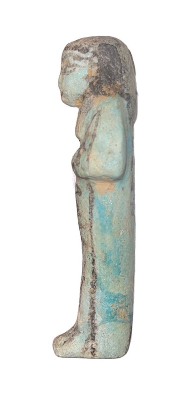 Ancient Egyptian Faience Ushabti New Kingdom, 19th Dynasty (ca. 1293–1185 B.C.)