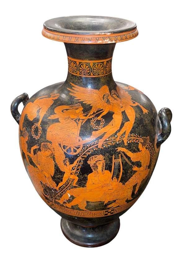 Large Attic Style Red-Figure Hydria Museum Copy After Ancient Greek Pottery