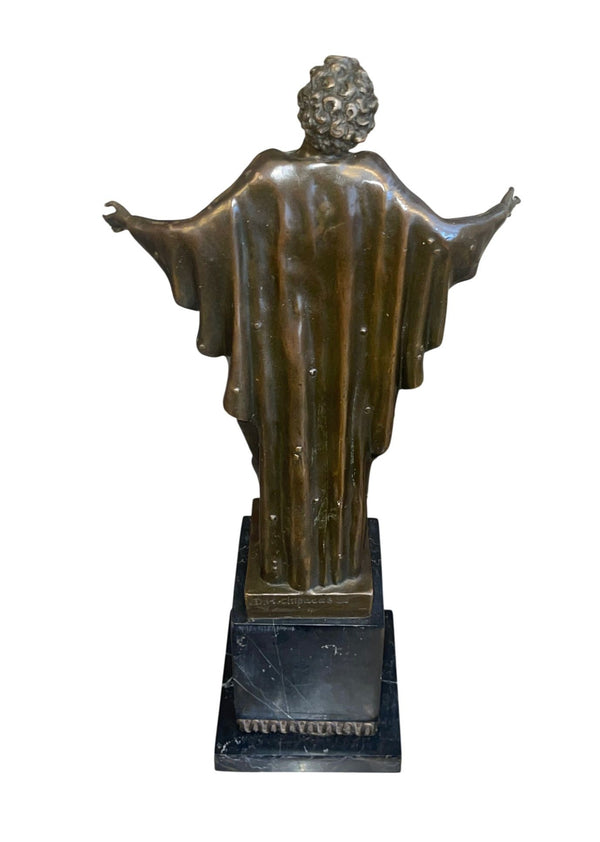 D.H. Chiparus Style Art Deco Bronze Female Figure on Marble Base, France, 1920's