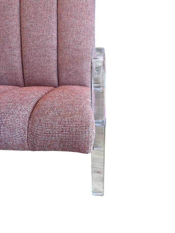 Pair of Charles Hollis Jones Waterfall Collection Lucite Armchairs. USA 1970's.