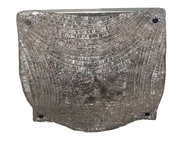 Mazzega Murano Glass Flush Mount Ceiling Light, Italy, 1970's.