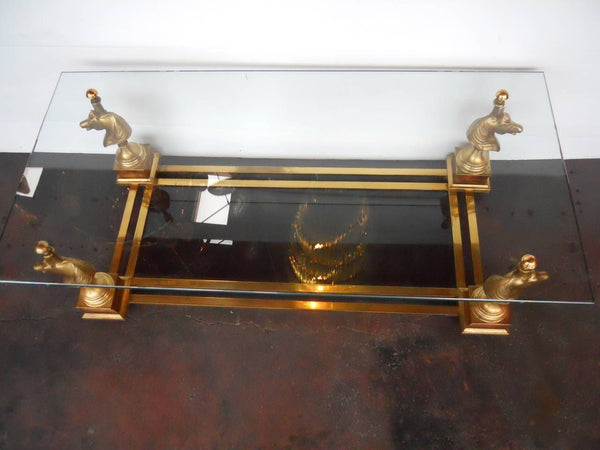 Maison Charles Horse Head Coffee Table with Clear & Tinted Glass, France, 20th C