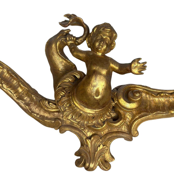 Important Late 19th C. English Neoclassical Giltwood Console Table w/ Marble Top