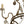 Load image into Gallery viewer, Gold Leaf Wrought Iron Rock Crystal &amp; Citrine Fruit Chandelier Italy Mid-20th C.
