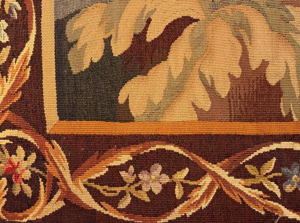 19th Century French Wool Aubusson-Style Pastoral Landscape Tapestry