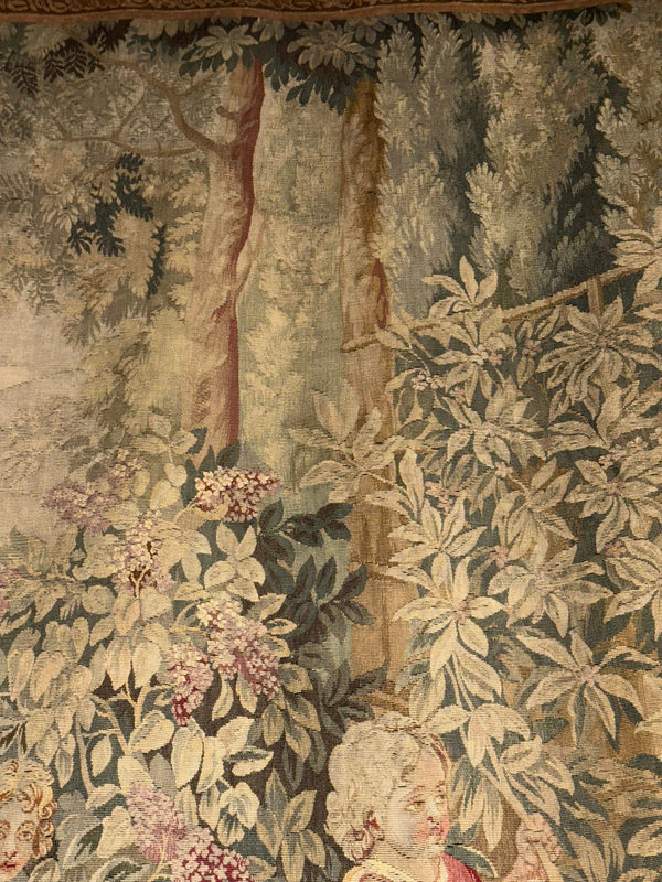 18th Century French “Spring” from Les Enfants Jardiniers Tapestry