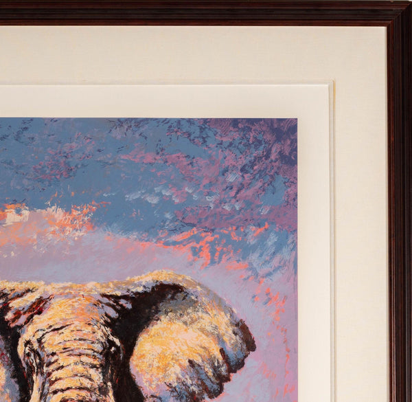 Mark King (1931–2014) Serigraph – "Lone Tusker, 1991" U.S.A.