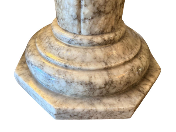 Pair of Italian Slender Marble Pedestals, 20th Century