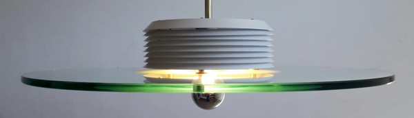 Set of Five Mid-Century Semi-Flush Mounts by Fratelli Martini . Italy, 1970's.