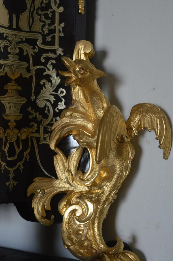 Monumental 19th Century French Boulle Cartel Clock with Pedestal