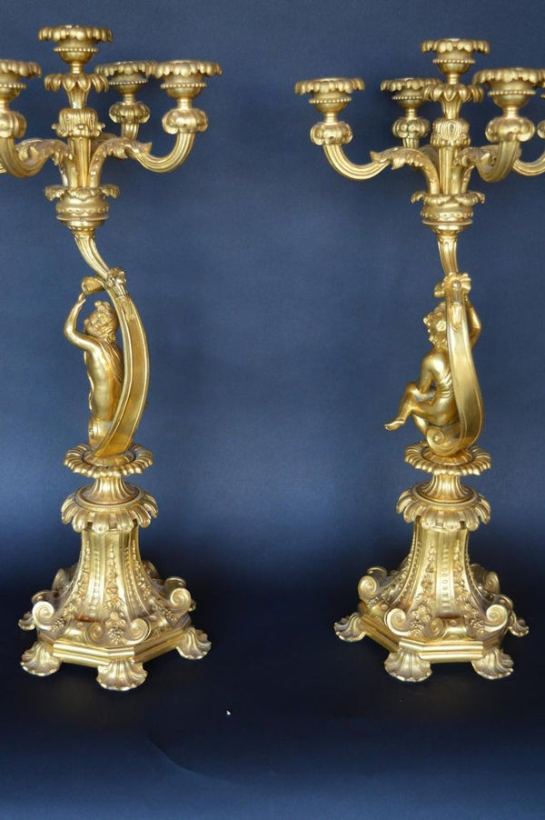 Pair of 19th Century Italian Candelabras