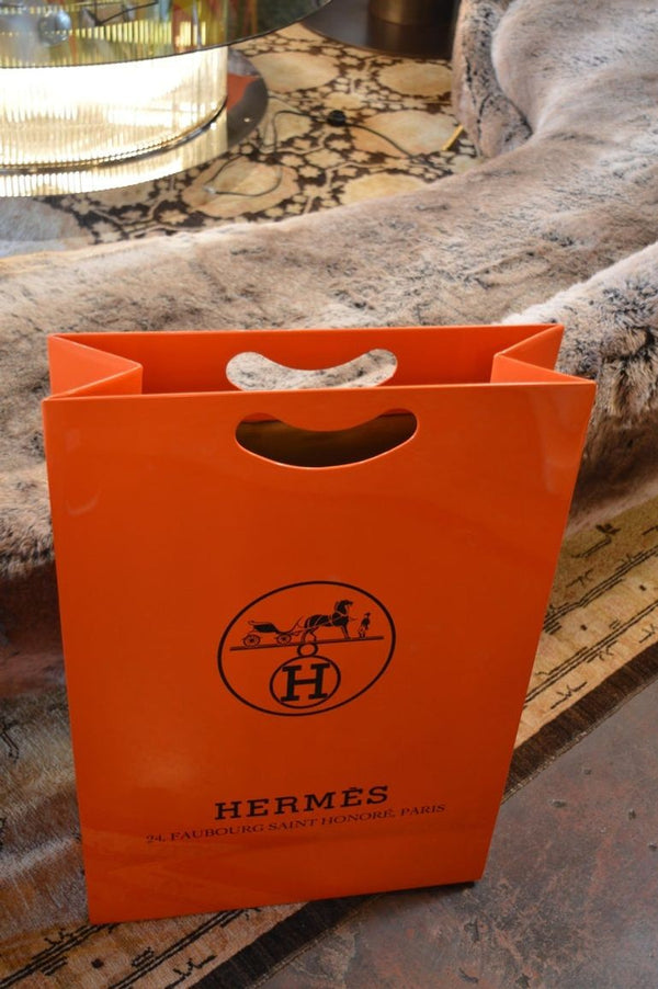 Hermès Shopping Bag Sculpture by Jonathan Seliger, 2014