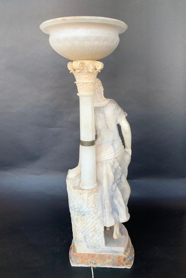 Female Sculptural Torchère Lamp