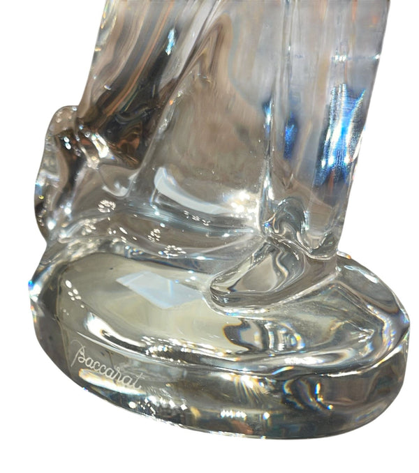 Pair of Baccarat Crystal Golfer Figurines