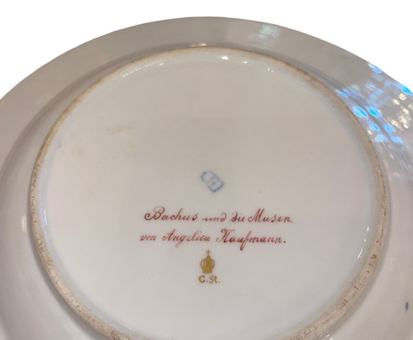 Pair of 19th Century Royal Vienna Hand-Painted Porcelain Plates