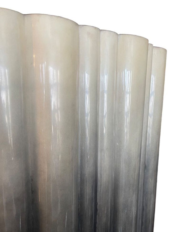 Sculptural Parchment Bar Cabinet with Radiant Ombre Finish. U.S.A. 1980's.