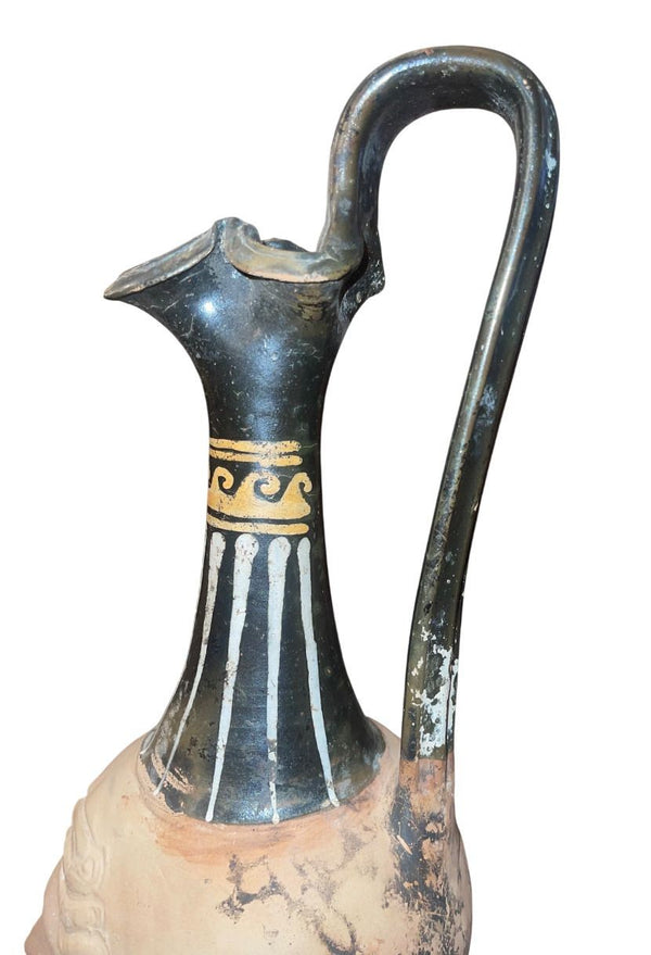 Hellenistic Canosan Figural Oinochoe (Head Vase) Apulia, Italy, 3rd C. - B.C.E.