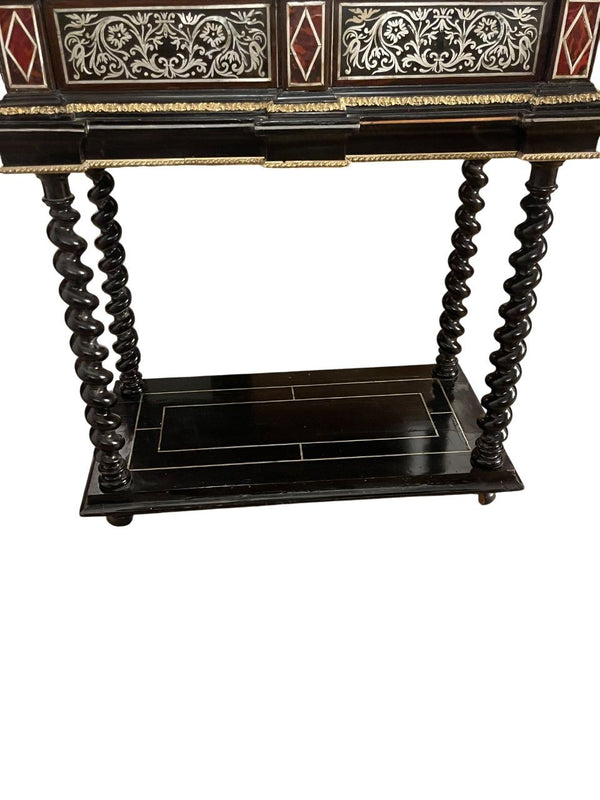 Monumental Italian Baroque Style Cabinet on Stand. Mid-19th Century.