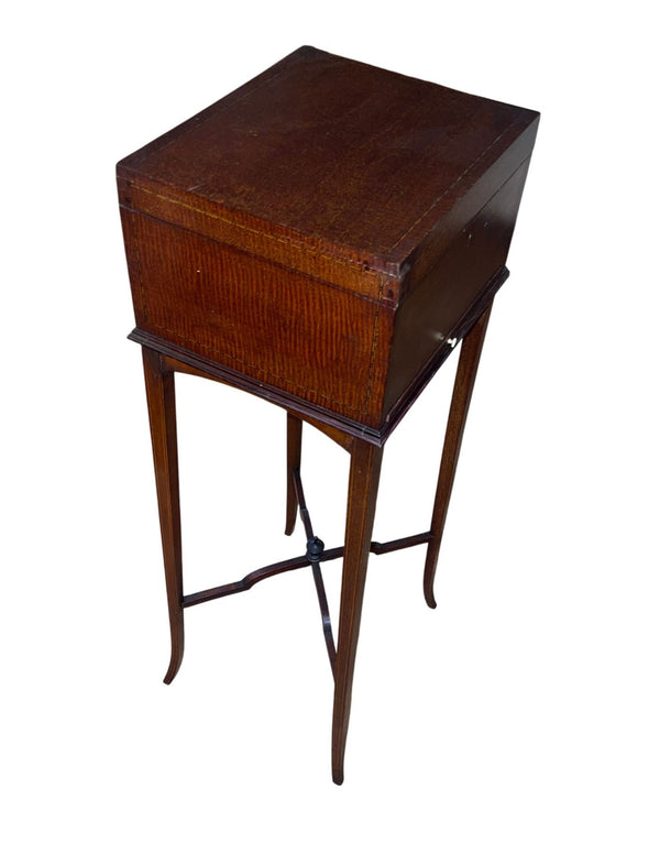Petite 19th Century French Vanity Table with Mirror