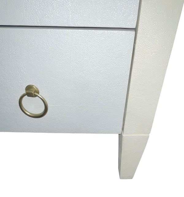 Pair of Italian Two-Tone Faux Shagreen Commodes. Late 20th Century.