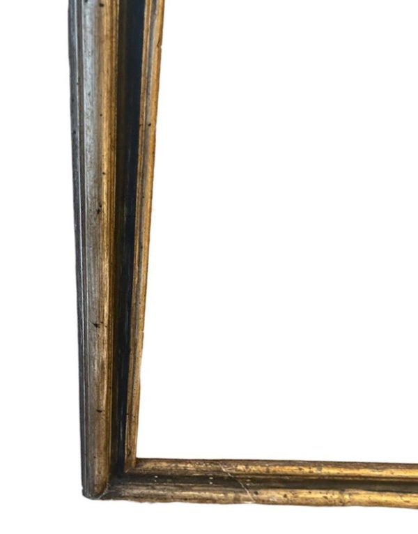 Italian Late 18th Century Polychrome & White Gold Gilt Carved Mirror