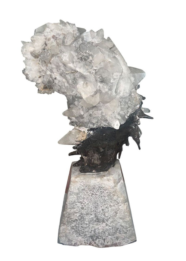 Amador Braojos “The Eagle’s Head” Gemstones & Sterling Silver Sculpture, Ed. 3/7