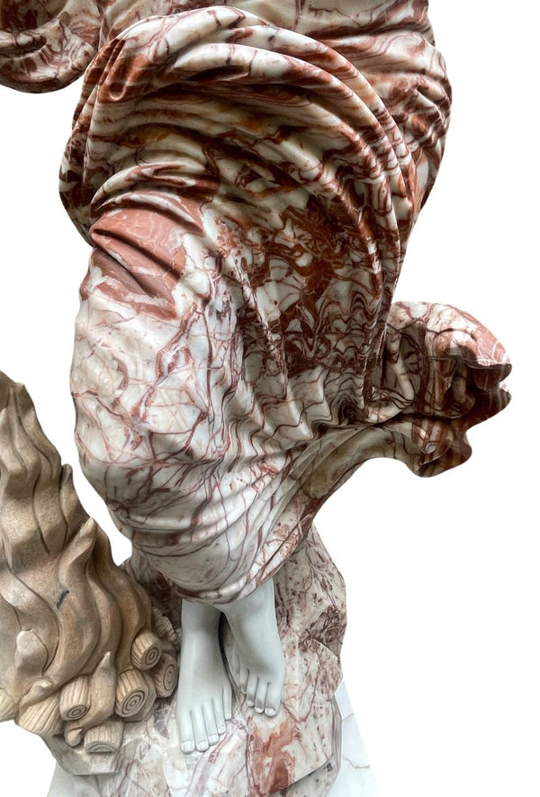 20th Century Italian Life-Size Marble Sculpture of a Dancing Girl.