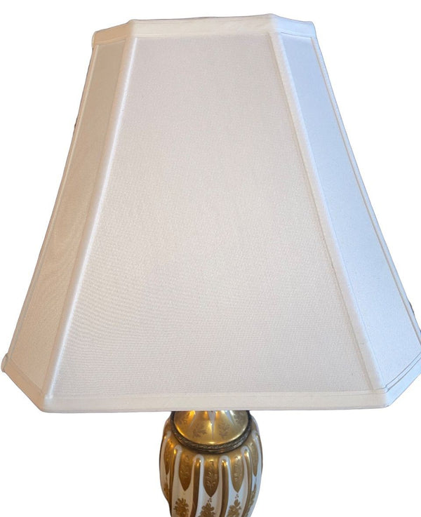 Pair Sèvres Style Porcelain Table Lamps Signed Weidmann Sèvres. France, 1950's.