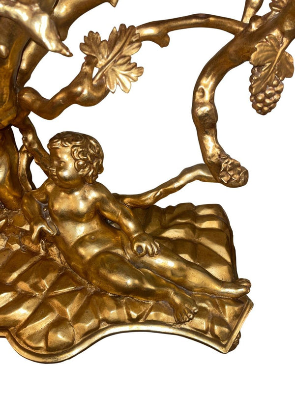 Italian Early 19th Century Giltwood Mirror and Console Table, Tuscany.