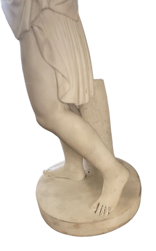 19th Century Italian Carrara Marble Classical Maiden Sculpture