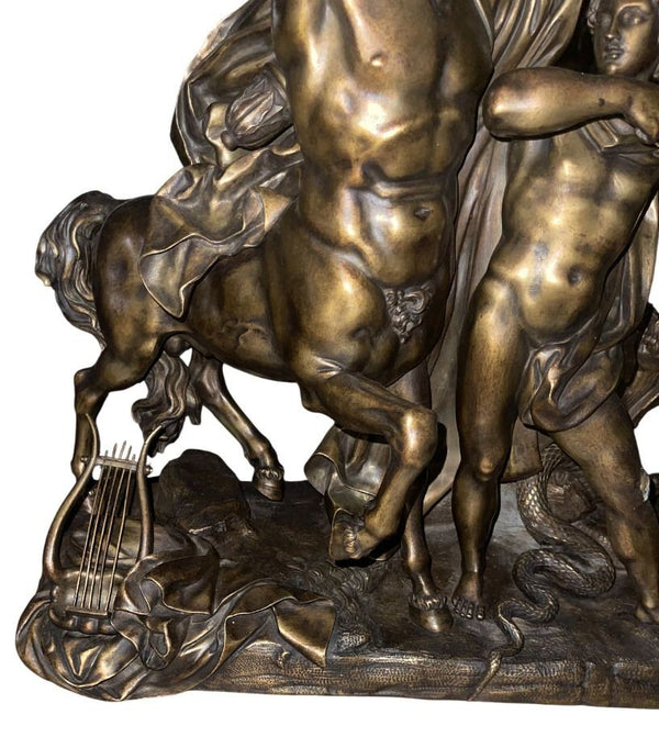 Bronze Sculpture “The Education of Achilles by the Centaur Chiron” After F. Rude